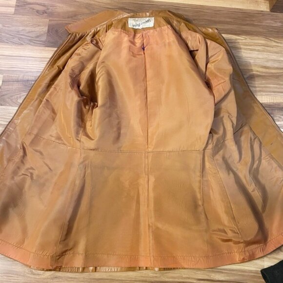 Vintage 70s Animal Crackers Camel Tan Genuine Leather Boho Hippy Jacket~M~ - Picture 5 of 6